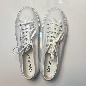 Superga 2790 white platform sneakers